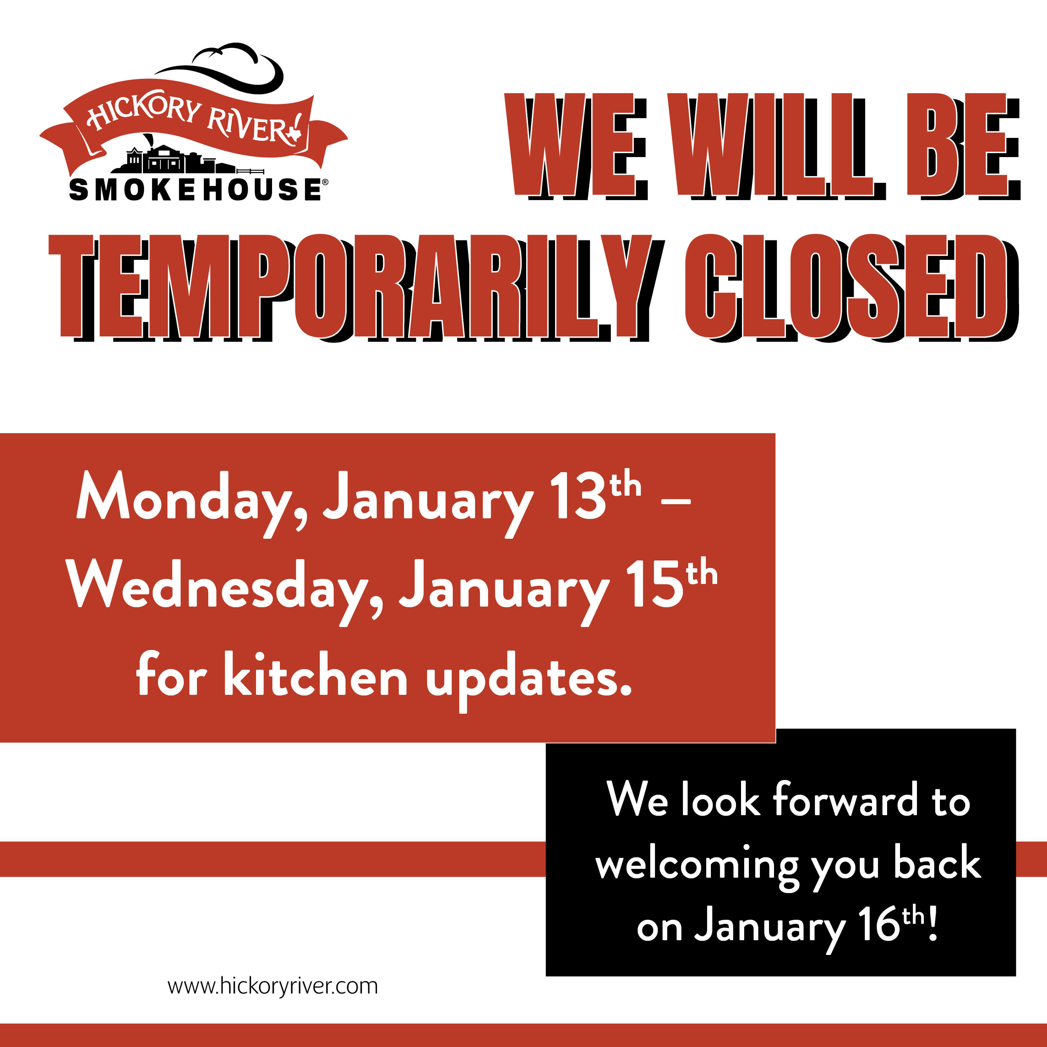 Temporarily Closed for Kitchen Remodal